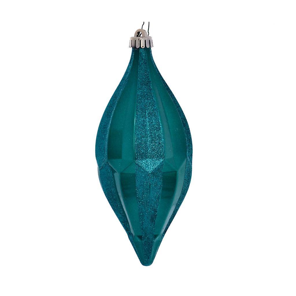 10" Teal Candy Glitter Shuttle Ornament (2 pack) 1