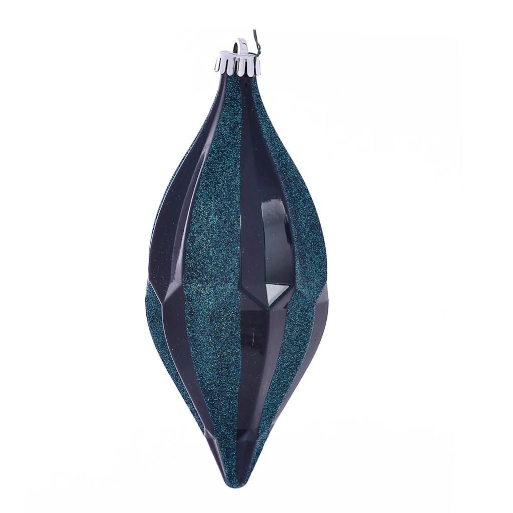 10" Sea Blue Candy Glitter Shuttle Ornament (2 pack) 1