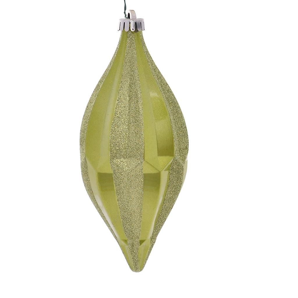 10" Lime Candy Glitter Shuttle Ornament (2 pack) 1
