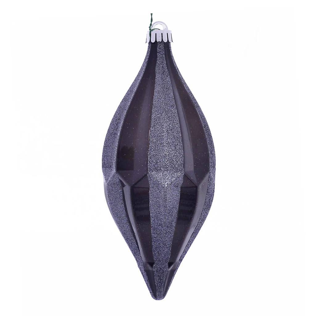 10" Pewter Candy Glitter Shuttle Ornament (2 pack) 1