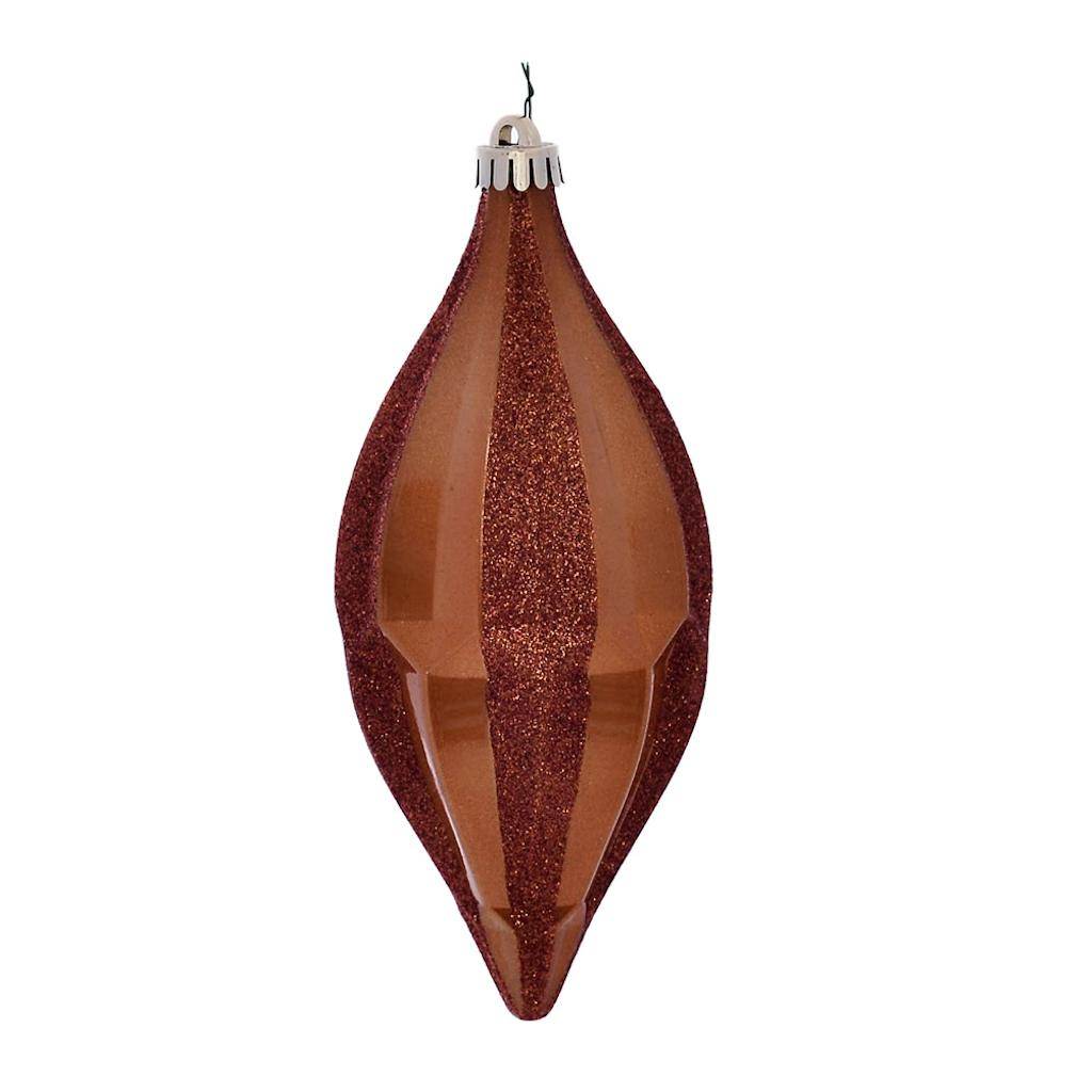 10" Copper Candy Glitter Shuttle Ornament (2 pack) 1