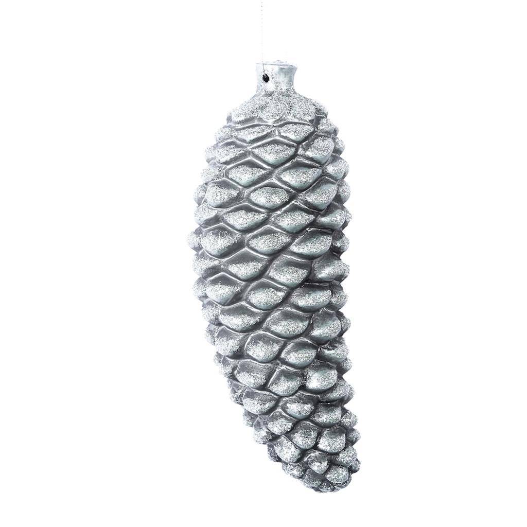 8" Limestone Antique Pine Cone Ornament (2 pack) 1