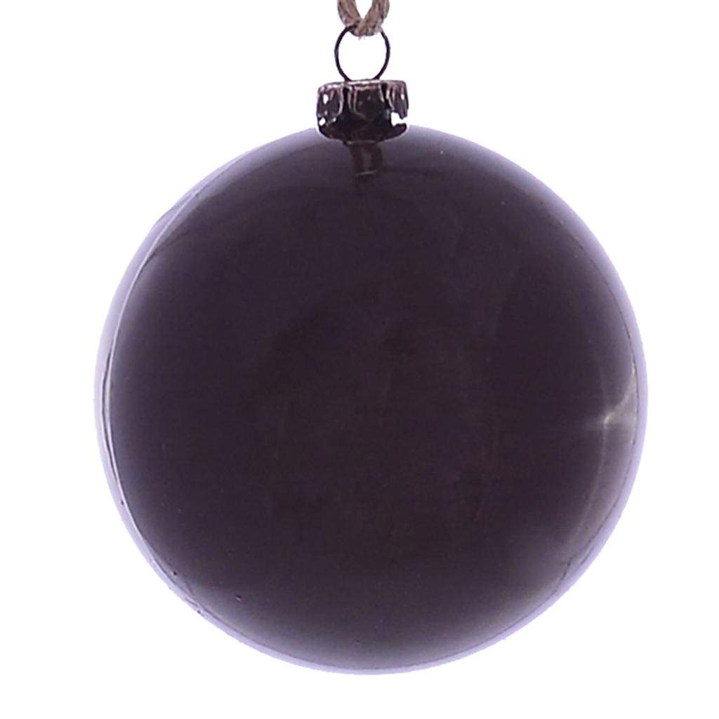 3" Burgundy Wood Grain Ball Christmas Ornament (6 Pack) 1