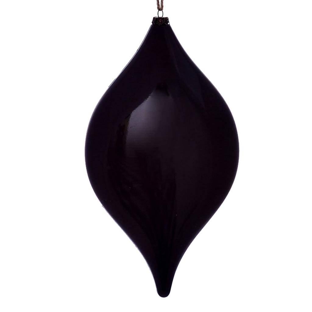 11.5" Plum Wood Grain Drop Ornament (2 pack) 1