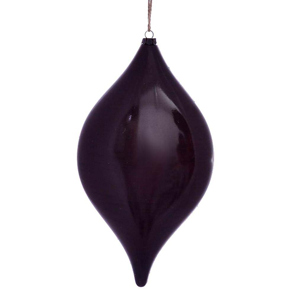 11.5" Burgundy Wood Grain Drop Ornament (2 pack) 1