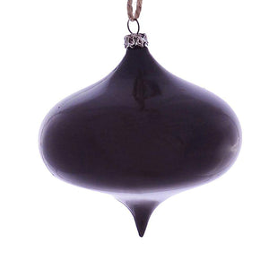 4" Burgundy Wood Grain Onion Ornament (6 pack) 1