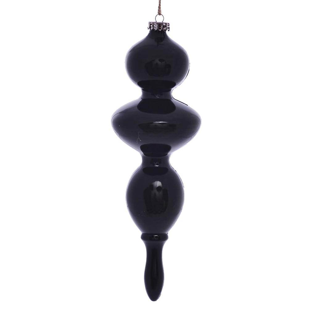 14" Moss Green Wood Grain Finial Ornament (3 pack) 1