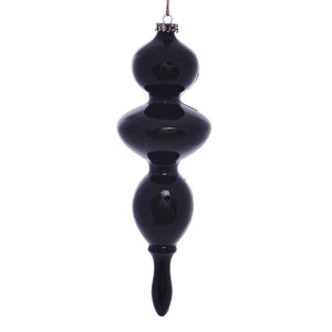 14" Moss Green Wood Grain Finial Ornament (3 pack) 1