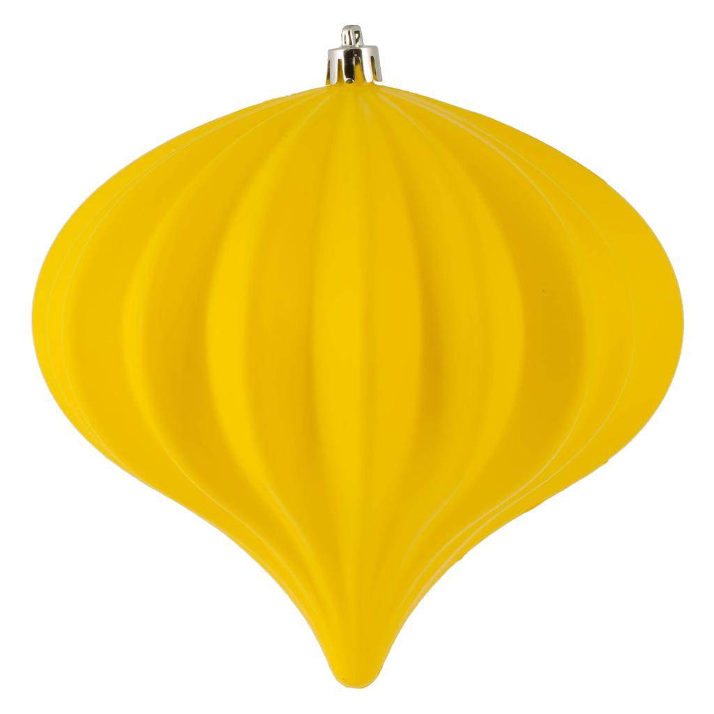 5.7" Yellow Matte Onion Ornament (3 pack) 1