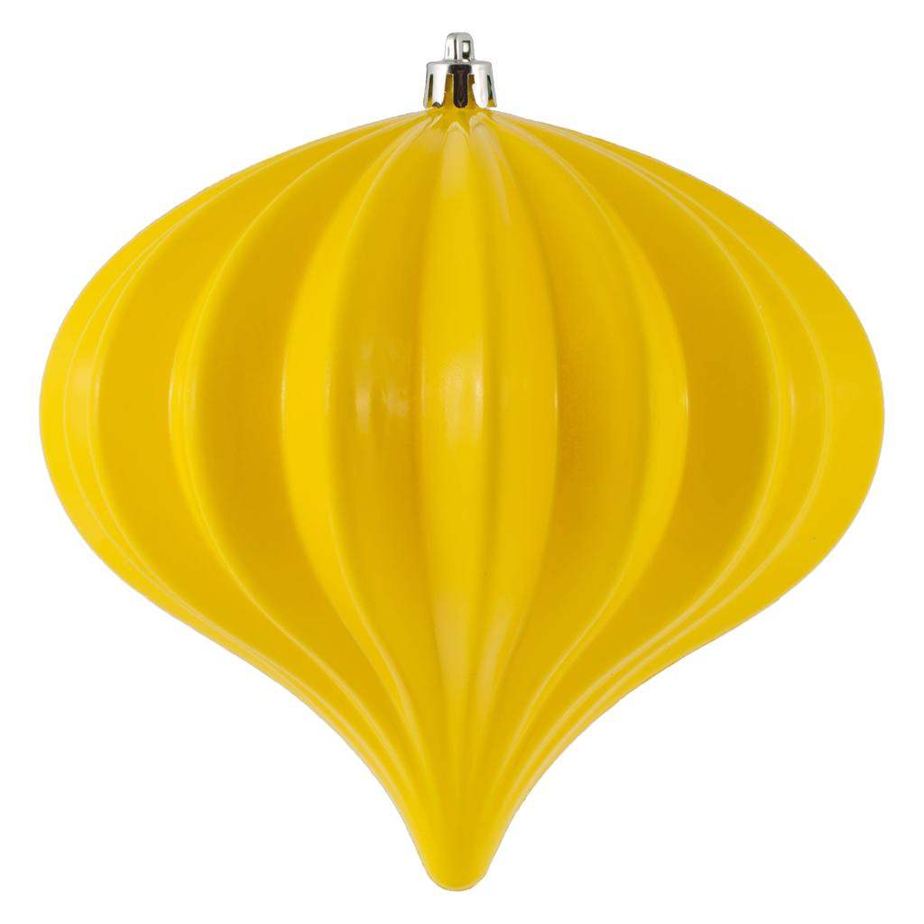 5.7" Yellow Shiny Onion Ornament (3 pack) 1