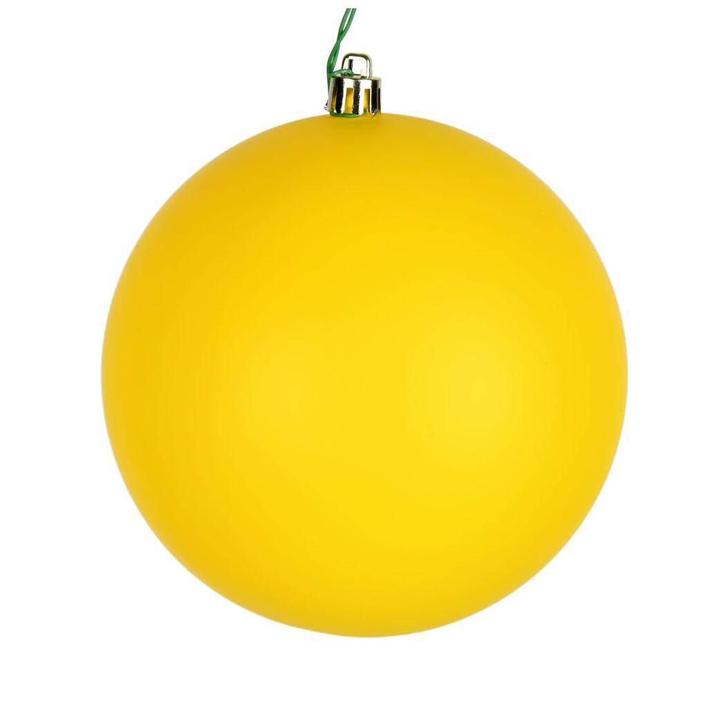 2.4" Yellow Matte Ball Ornament (24 pack) 1