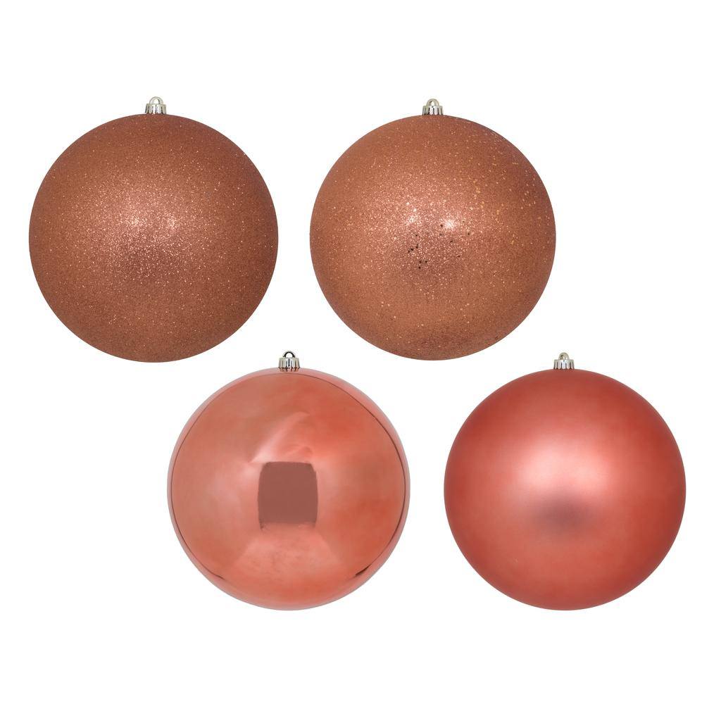 3" Coral 4 Assorted Finish Ball Ornaments (16 pack) 1