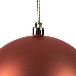 4.75" Coral 4 Assorted Finish Ball Ornaments (4 pack) 2