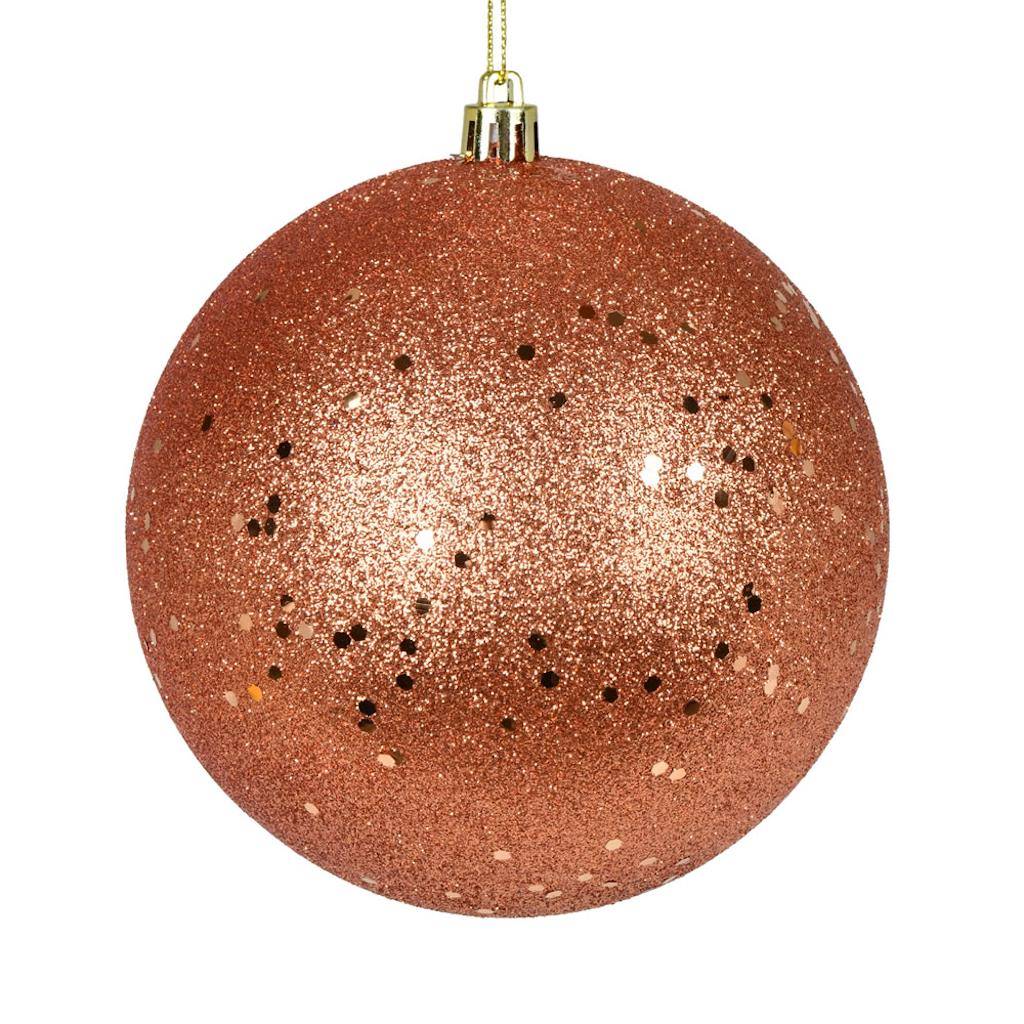 10" Coral Sequin Ball Ornament 1