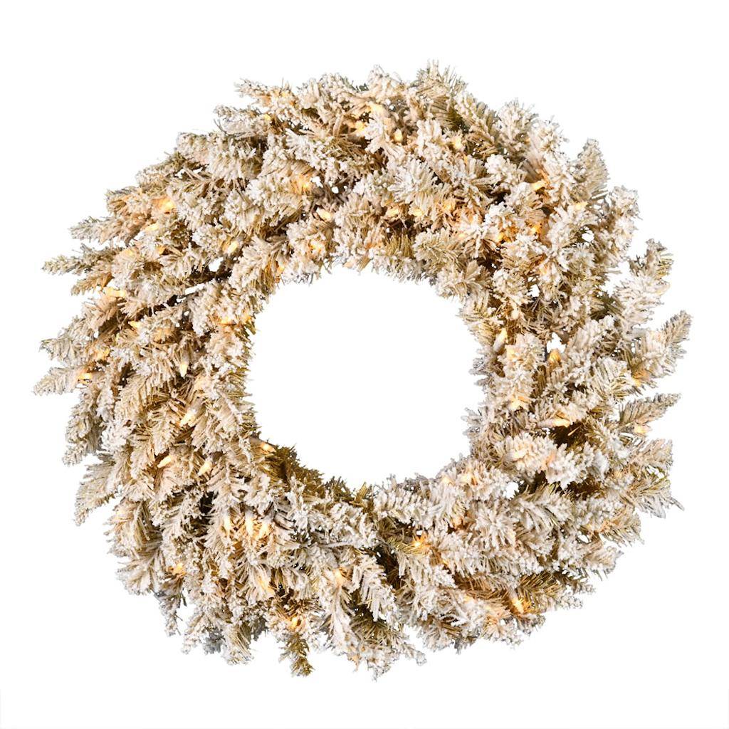 30" Artificial Frosted Gold 100 Warm White Lights 1
