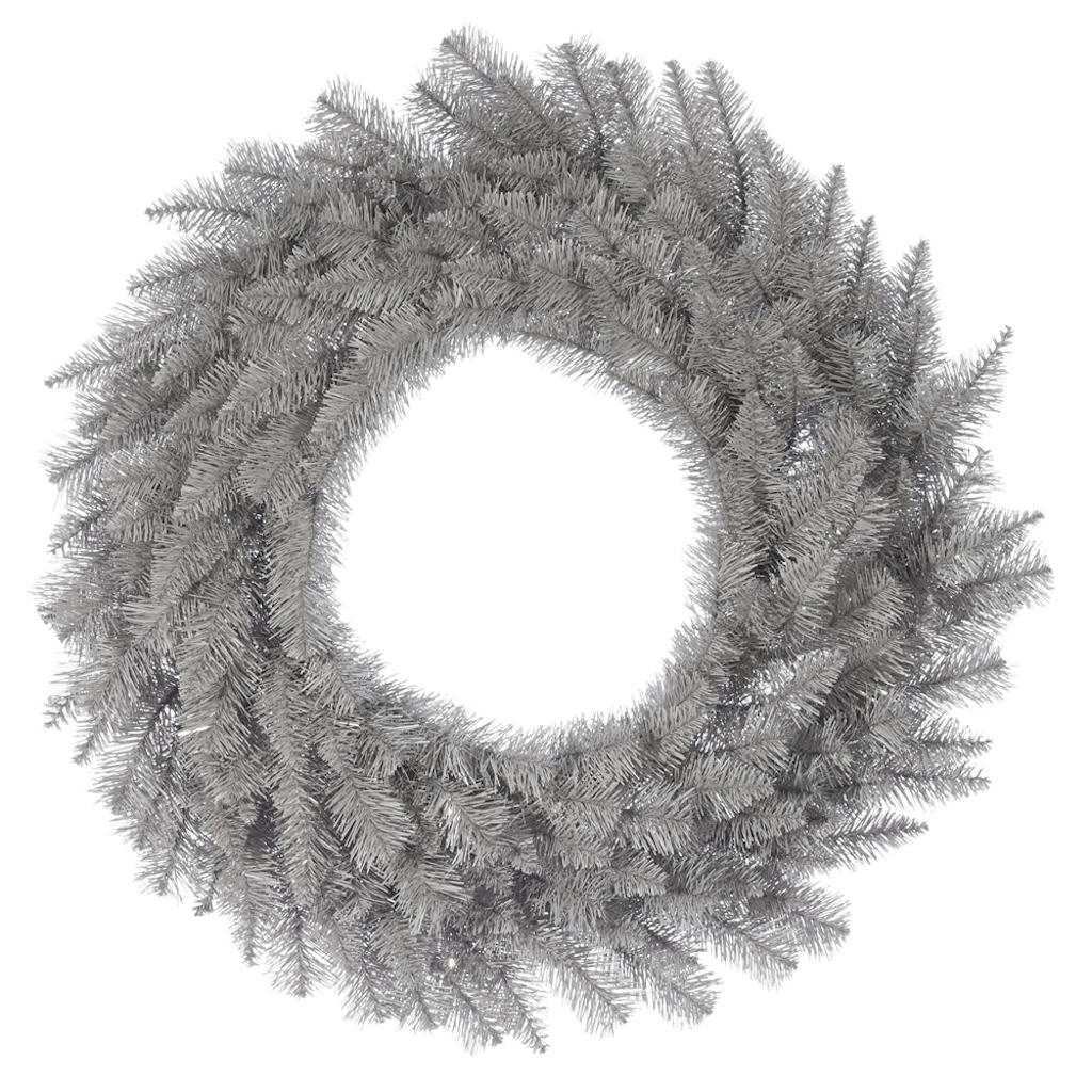 36" Artificial Platinum Fir Wreath 1