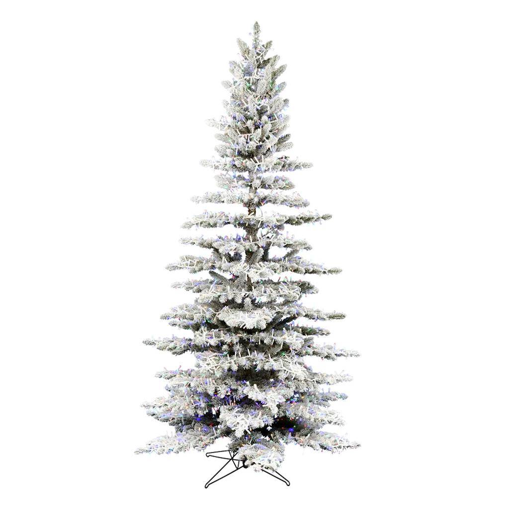 5.5' x 38" Artificial Flocked Stratton Pine 1,760 Multi-Color Lights 1