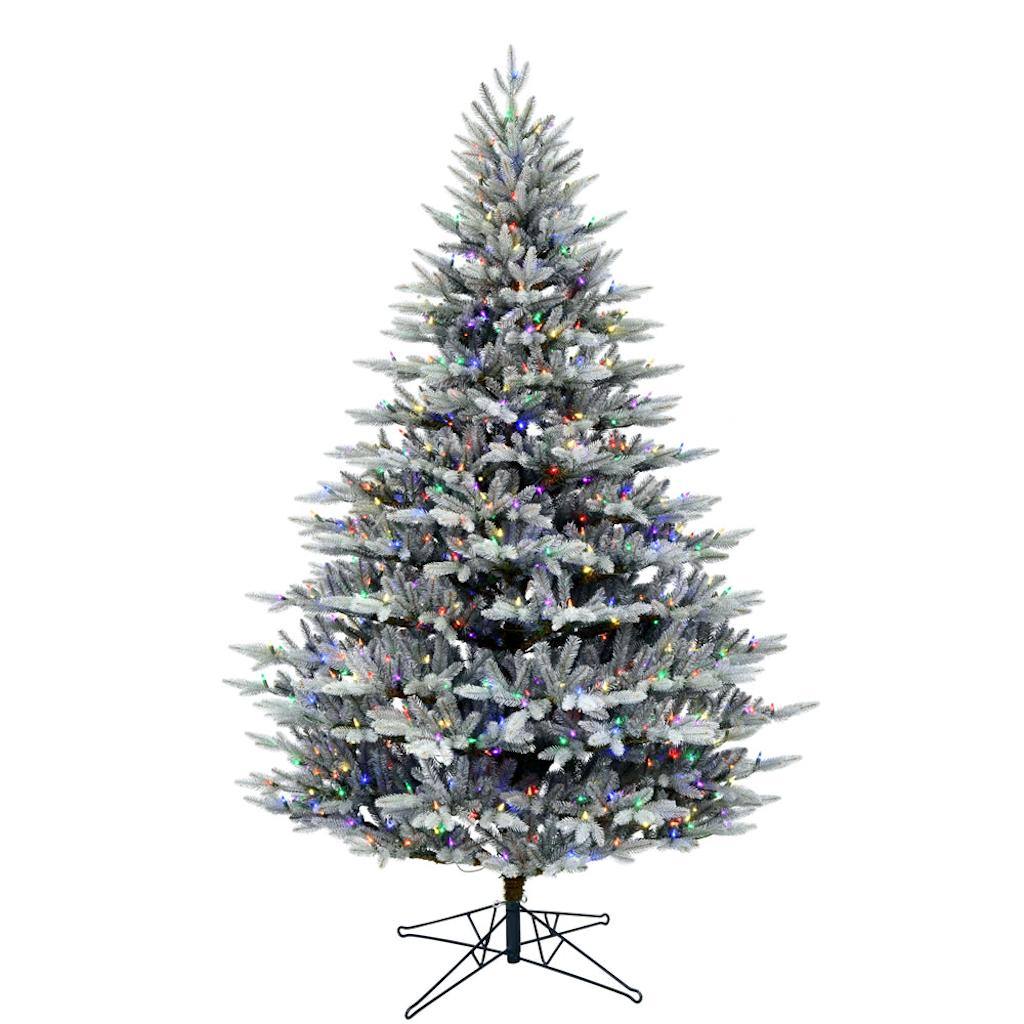 6.5' x 51" Artificial Douglas Blue Fir 700 Multi-Color Lights 1