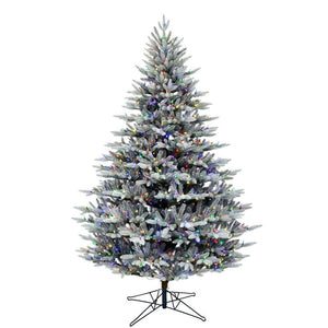 6.5' x 51" Artificial Douglas Blue Fir 700 Multi-Color Lights 1