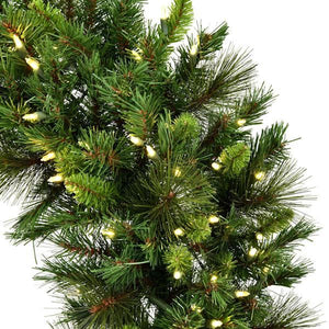 9' x 14" Artificial Bangor Mix Garland 100 Warm White Lights 2