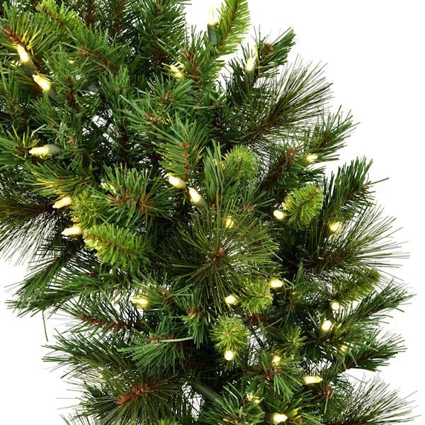 9' x 14" Artificial Bangor Mix Garland 100 Warm White Lights 2
