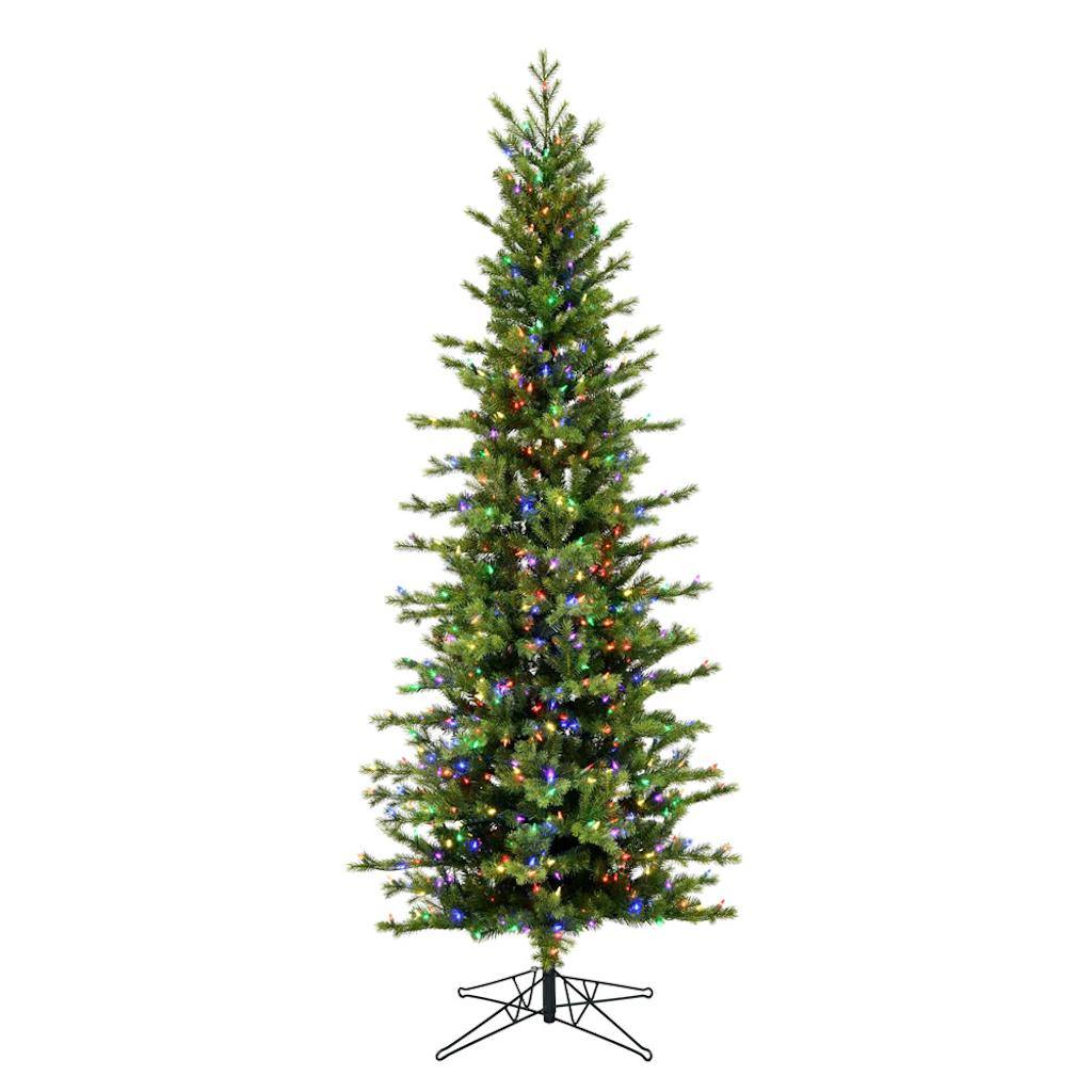 5.5' x 32" Artificial Moutauk Pencil 450 Multi-Colored Lights 1
