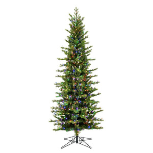 5.5' x 32" Artificial Moutauk Pencil 450 Multi-Colored Lights 1