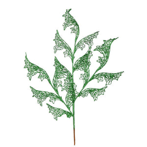 27" Green Glitter Coral Bell Spray (12 pack) 1