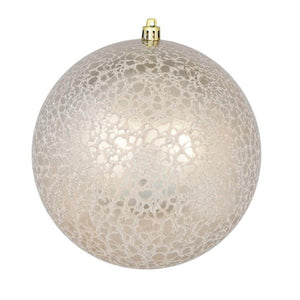 4" Champagne Crackle Ball Ornament (6 pack) 1