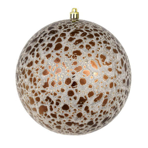 6" Mocha Crackle Ball Ornament (4 pack ) 1
