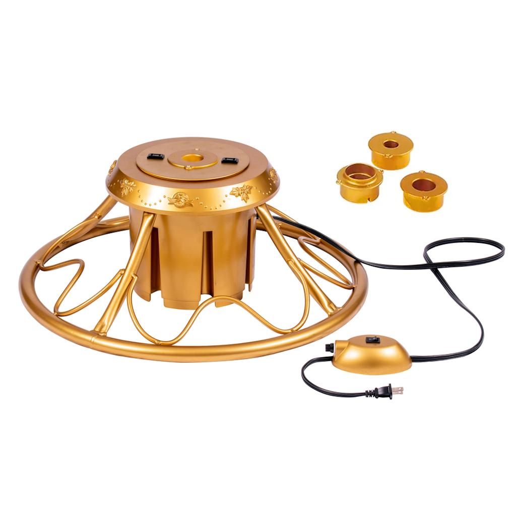 22" Gold Rotating Tree Stand 1