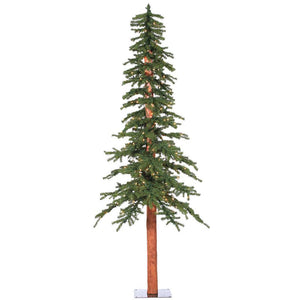 7' x 42" Artificial Natural Alpine Tree with 300 Warm White Lights 1
