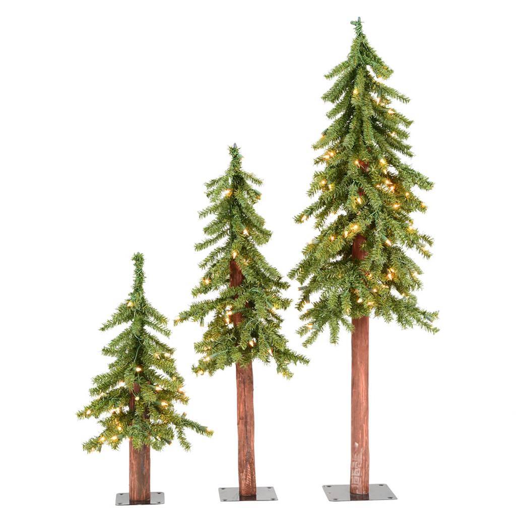 2' 3' 4' Artificial Natural Alpine Set 200 Warm White Lights 1