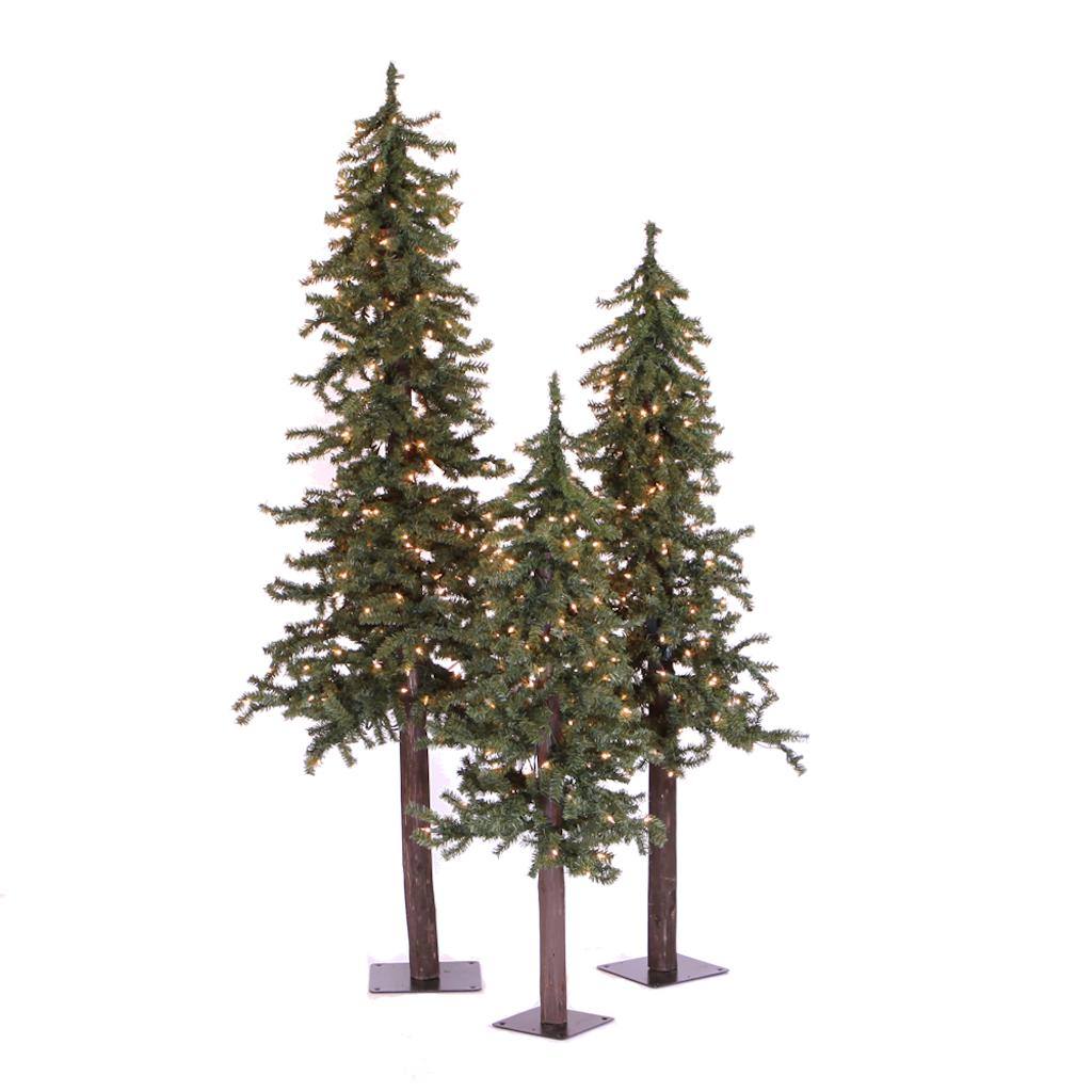 4' 5' 6' Artificial Natural Alpine Set 450 Warm White Lights 1