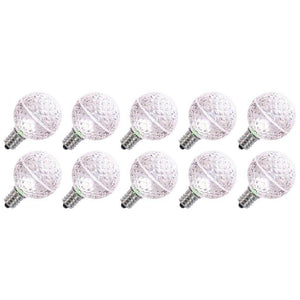 0.45 watt G50 Intermediate Screw Base Pure White Faceted Dimmable LED (10 pack) 1