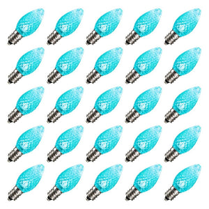 0.96 watt 120 volt C7 Candelabra Screw Teal Twinkle LED (25 pack) 1
