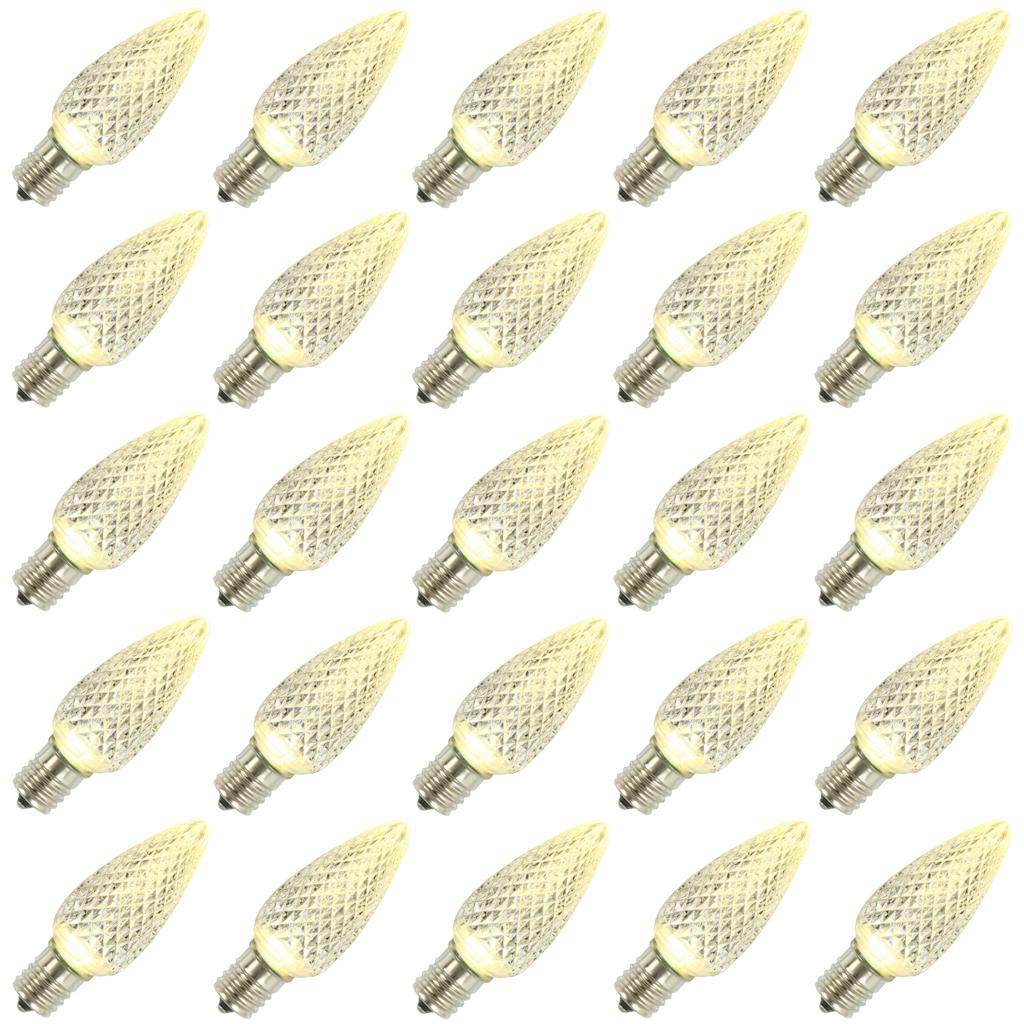 0.96 watt 130 volt C9 Intermediate Screw Warm White Faceted LED (25 pack) 1