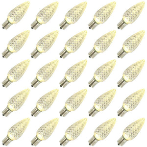 0.96 watt 130 volt C9 Intermediate Screw Warm White Faceted LED (25 pack) 1