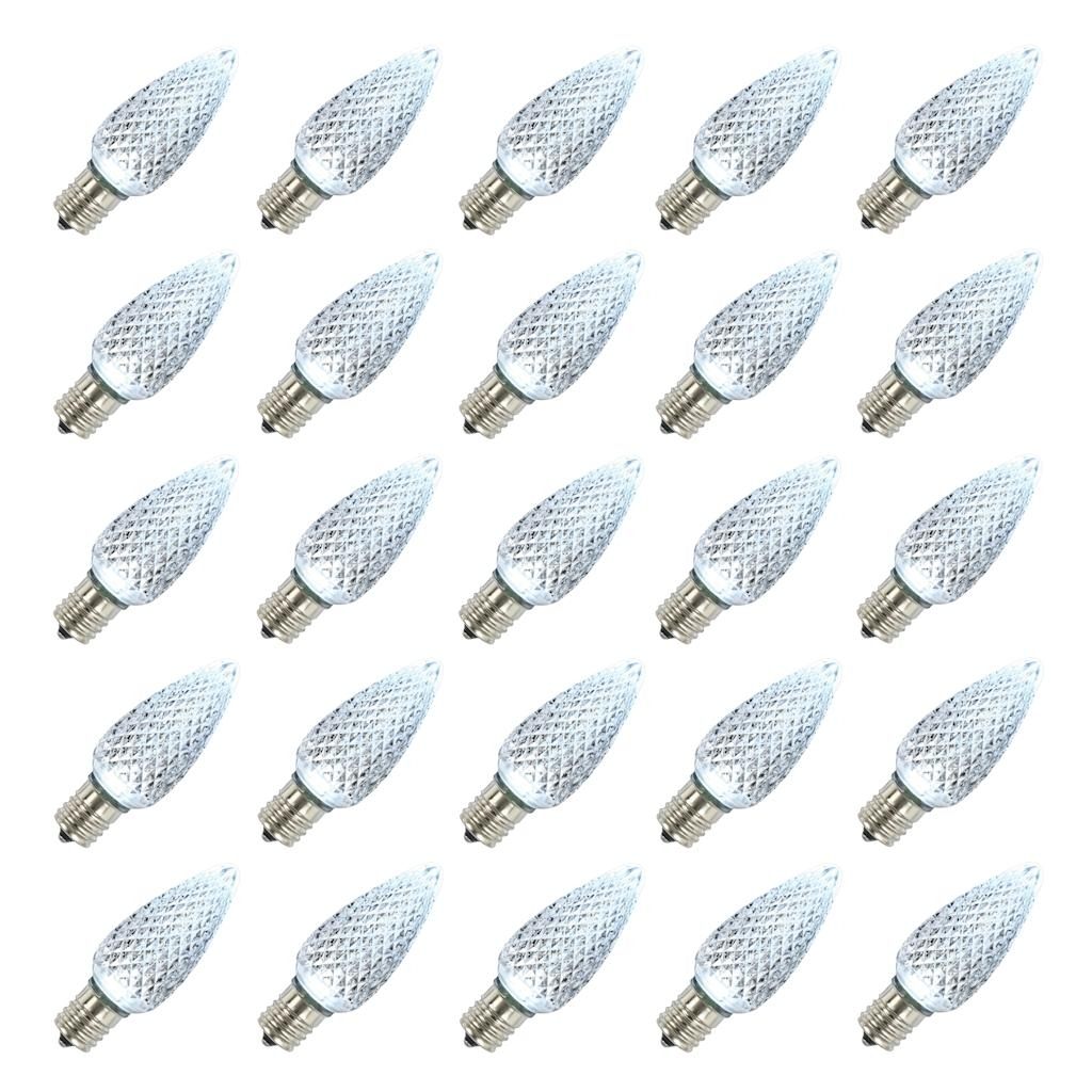 0.96 watt 130 volt C9 Intermediate Screw Cool White Faceted LED (25 pack) 1
