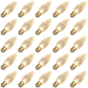0.96 watt 120 volt C9 Intermediate Screw Sun Warm White Faceted Dimmable LED (25 pack) 1