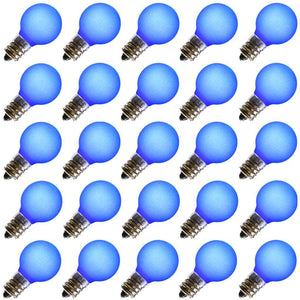 0.38 watt 120 volt G30 Candelabra Screw Base Blue Faceted LED (25 pack) 1