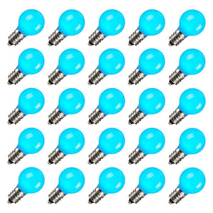 0.96 watt 120 volt G30 Candelabra Screw Base Teal LED (25 pack) 1