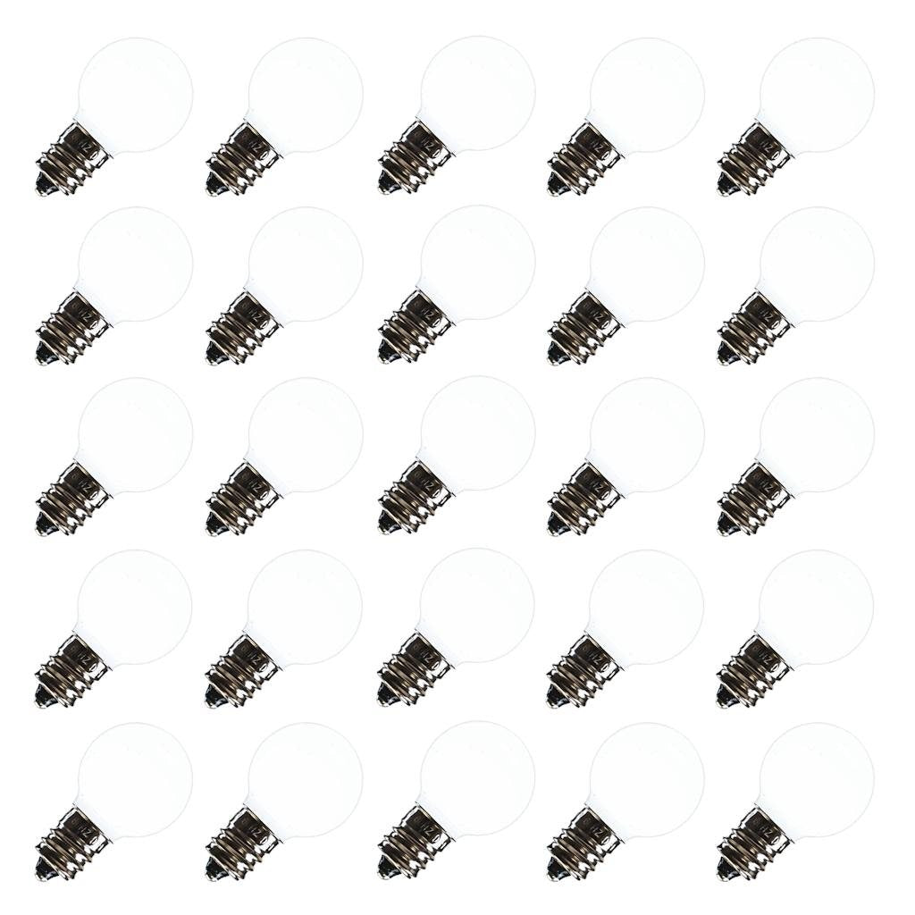 0.38 watt 120 volt G30 Candelabra Screw Base Pure White Faceted LED (25 pack) 1