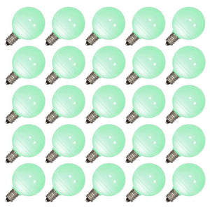 0.96 watt G40 Candelabra Screw Base Green LED Light Bulb (25 pack) 1