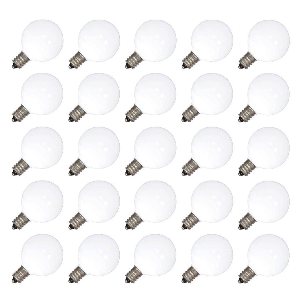 0.96 watt G40 LED Candelabra Screw (E12) Base Cool White Ceramic Dimmable (25 pack) 1