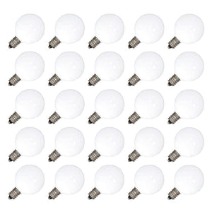 0.96 watt G40 LED Candelabra Screw (E12) Base Cool White Ceramic Dimmable (25 pack) 1