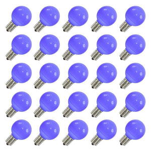 0.96 watt 120 volt G50 Intermediate Screw Base Blue LED (25 pack) 1