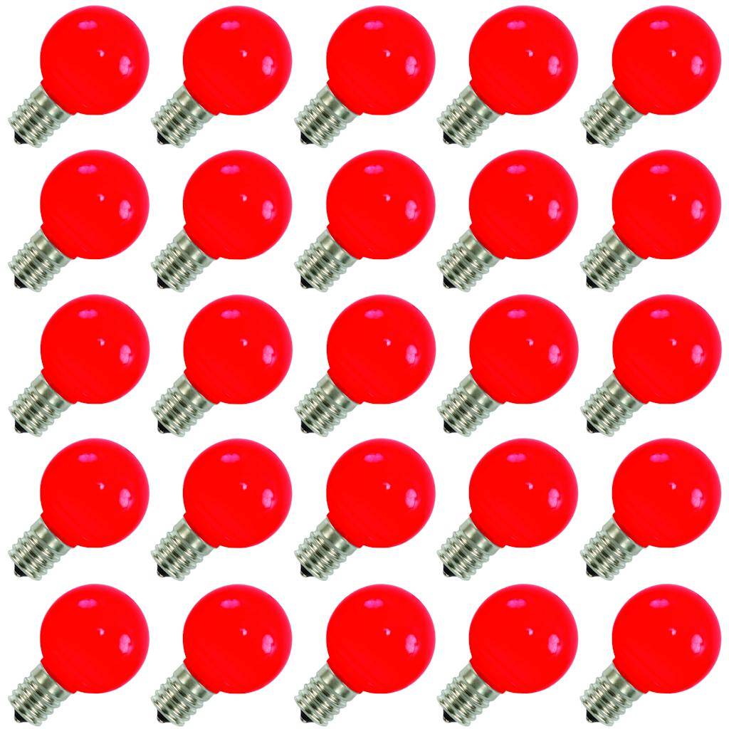 0.96 watt G50 Intermediate Screw Base Red Ceramic LED (25 pack) 1
