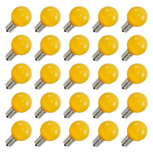0.96 watt 120 volt G50 Intermediate Screw Base Yellow LED (25 pack) 1