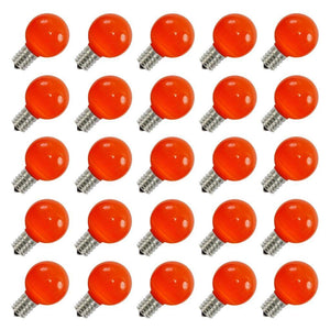 0.96 watt 120 volt G50 Intermediate Screw Base Orange LED (25 pack) 1